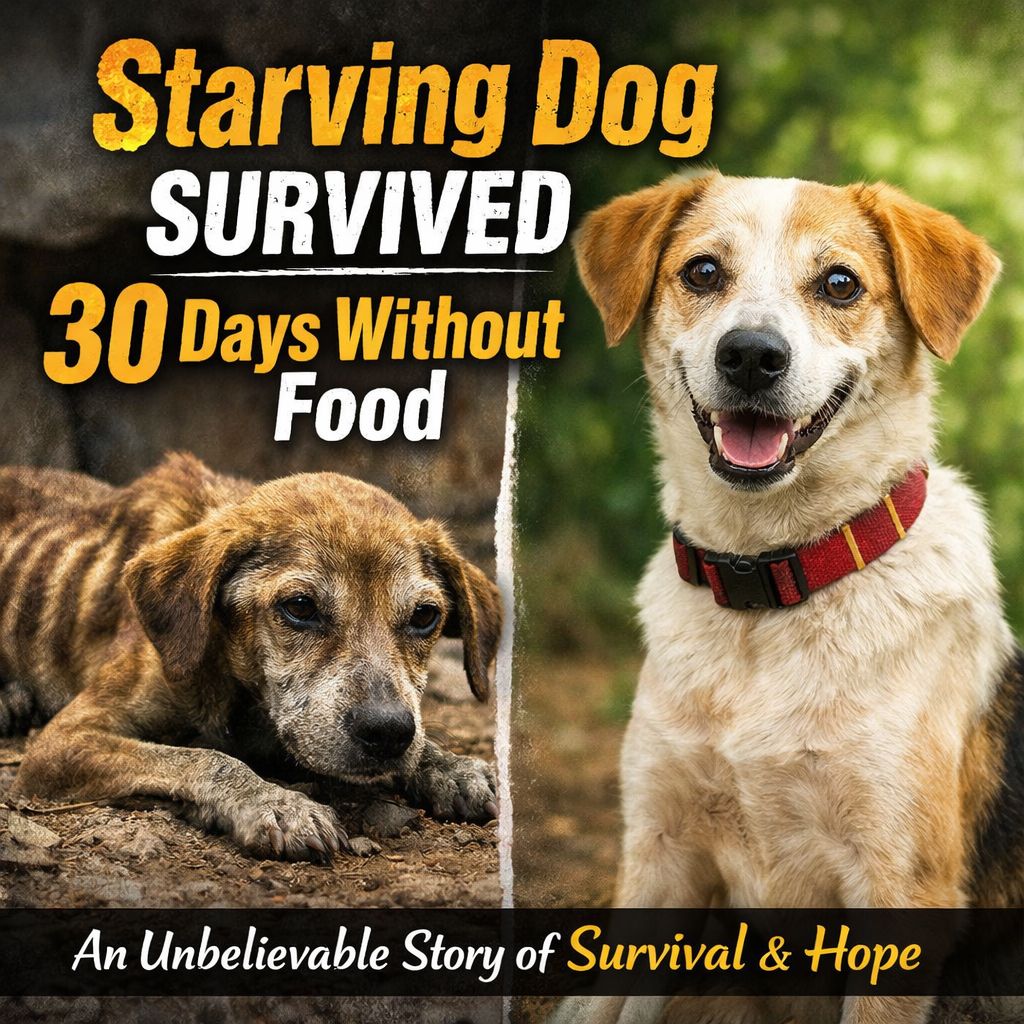 Starving Dog Survived 30 Days Without Food – Rescue Story and Recovery Guide